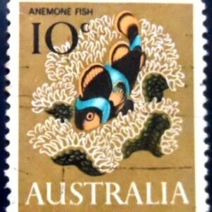 Selo postal da Austrália de 1966 Anemone Fish U