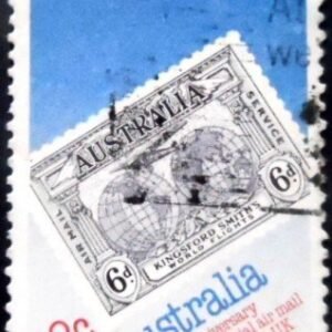 Selo postal da Austrália de 1981 Australia-UK Airmail Service U