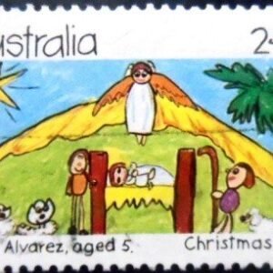 Selo postal da Austrália de 1983 Nativity Scene U