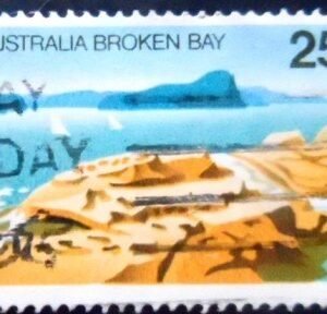 Selo postal da Austrália de 1976 Broken Bay U