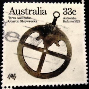 Selo postal da Austrália de 1985 Astrolabe U