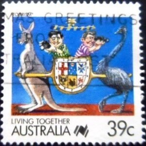 Selo postal da Austrália de 1988 Tourism U A