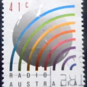 Selo postal da Austrália de 1989 50th Anniversary of Radio Australia U