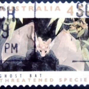 Selo postal da Austrália de 1992 Ghost Bat U sev