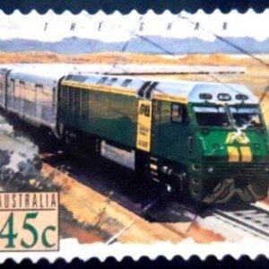 Selo postal da Austrália de 1993 The Ghan Northern Territory U sev