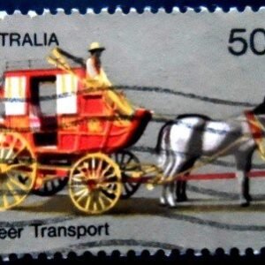 Selo postal da Austrália de 1972 Cobb & Co. Coach U