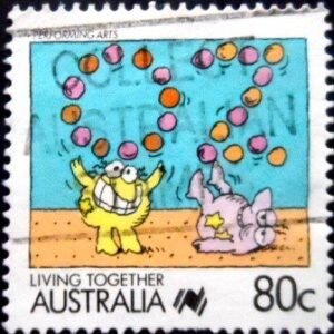 Selo postal da Austrália de 1988 Performing Arts U