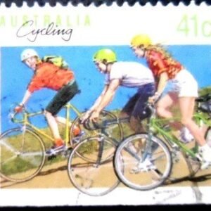 Selo postal da Austrália de 1989 Cycling U Du Selo postal da Austrália de 1989 Cycling U Du