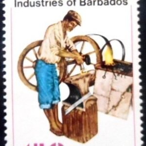 Selo postal de Barbados de 1978 Blacksmith N
