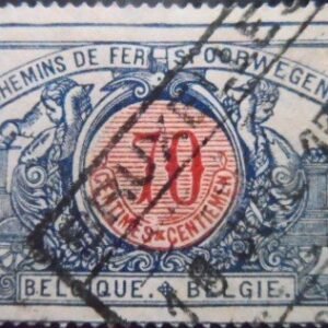 Selo postal da Bélgica de 1902 Railway Stamp