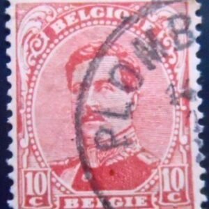 Selo postal da Bélgica de 1918 King Albert I Type I 10 U sev