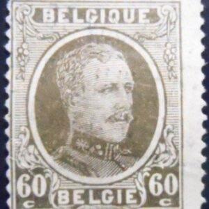 Selo postal da Bélgica de 1927 King Albert I Type Houyoux 60 U