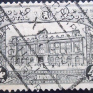 Selo postal da Bélgica de 1929 Main Post Office in Brussels 4 U PP