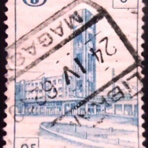 Selo postal da Bélgica de 1954Brussels North Railway Station 9 U