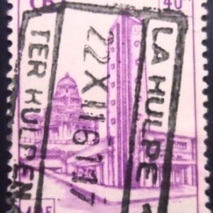 Selo postal da Bélgica de 1954 Brussels Midi Railway Station 40 U E