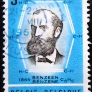 Selo postal da Bélgica de 1966 Prof. Friedrich August Kekulé U
