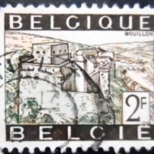 Selo postal da Bélgica de 1966 Castle Bouillon U