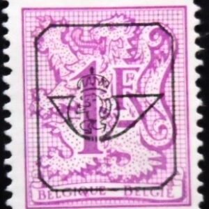 Selo postal da Bélgica de 1967 Precanceled Number on Heraldic Lion 1