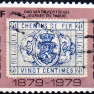 Selo postal da Bélgica de 1979 Stamp on Stamp U