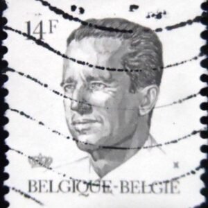 Selo postal da Bélgica de 1990 King Baudouin type Velghe 14 U