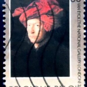 Selo postal da Bélgica de 1996 "Man in a Turban" by Jan van Eyck U