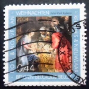 Selo postal da Bélgica de 2004 The adoration of the Kings U