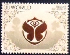 Selo postal da Bélgica de 2018 Tomorrowland Music Festival U