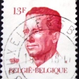 Selo postal da Bélgica de 1986 King Baudouin type Velghe 13 U