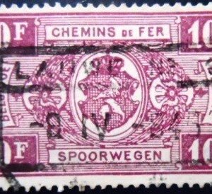 Selo postal da Bélgica de 1941 Coat of Arms 10 U E sev