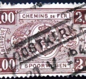 Selo postal da Bélgica de 1941 Coat of Arms 2 U E sev