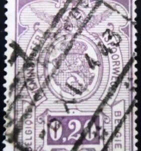 Selo postal da Bélgica de 1941 Coat of Arms 0.20 U E sev