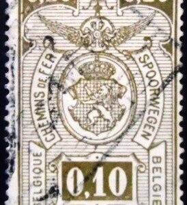Selo postal da Bélgica de 1941 Coat of Arms 0.10 U E sev