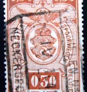Selo postal da Bélgica de 1927 Coat of Arms 0.50 U E sev