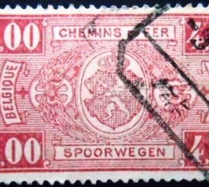 Selo postal da Bélgica de 1923 Coat of Arms 4 U E sev