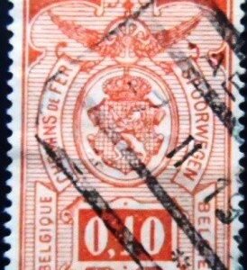 Selo postal da Bélgica de 1923 Coat of Arms 0.10 U E sev