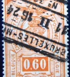 Selo postal da Bélgica de 1923 Coat of Arms 0.60 U E sev
