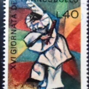 Selo postal da Itália de 1974 16th Stamp Day U