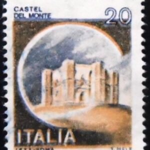 Selo postal da Itália de 1980 Castles Castel del Monte U