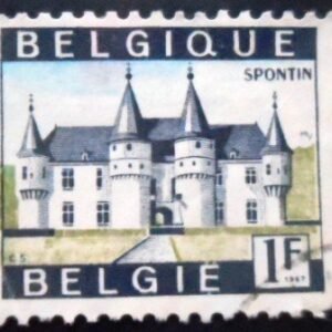 Selo postal da Bélgica de 1967 Castle Spontin U