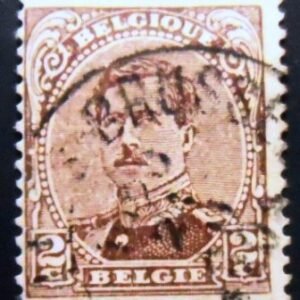 Selo postal da Bélgica de 1915 King Albert I Type I 2 U sev