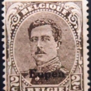Selo postal de Malmedy de1921 King Albert I Overprint Malmédy 2 N