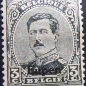 Selo postal de Eupen de 1920 King Albert I overprint Eupen 3 N