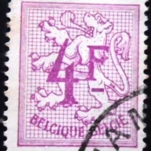 Selo postal da Bélgica de 1974 Number on Heraldic Lion 4 U sev