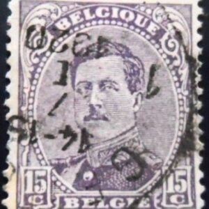 Selo postal da Bélgica de 1915 King Albert I Type I 15 U sev