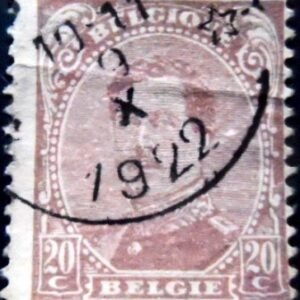 Selo postal da Bélgica de 1915 King Albert I Type I 20 U sev