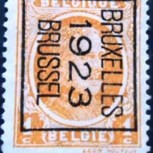 Selo postal da Bélgica de 1923 King Albert I type Houyoux Precanceled 3 N