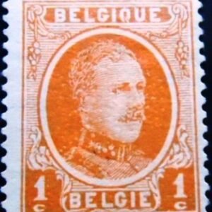 Selo postal da Bélgica de 1922 King Albert I Type Houyoux 1 N