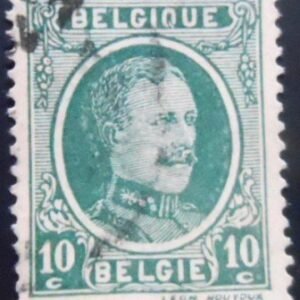 Selo postal da Bélgica de 1922 King Albert I Type Houyoux 10 U