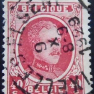 Selo postal da Bélgica de 1922 King Albert I Type Houyoux 35 U