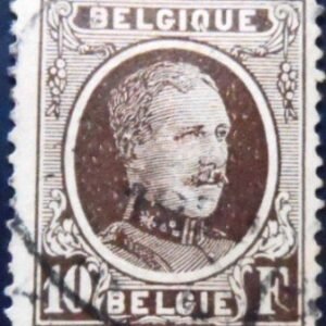 Selo postal da Bélgica de 1927 King Albert I Type Houyoux 10 U